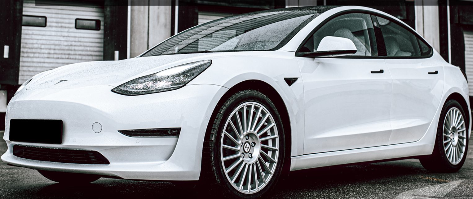 Tesla – Model 3 – Weiß – ETA BETA – Venti-R – Silber – 19 Zoll