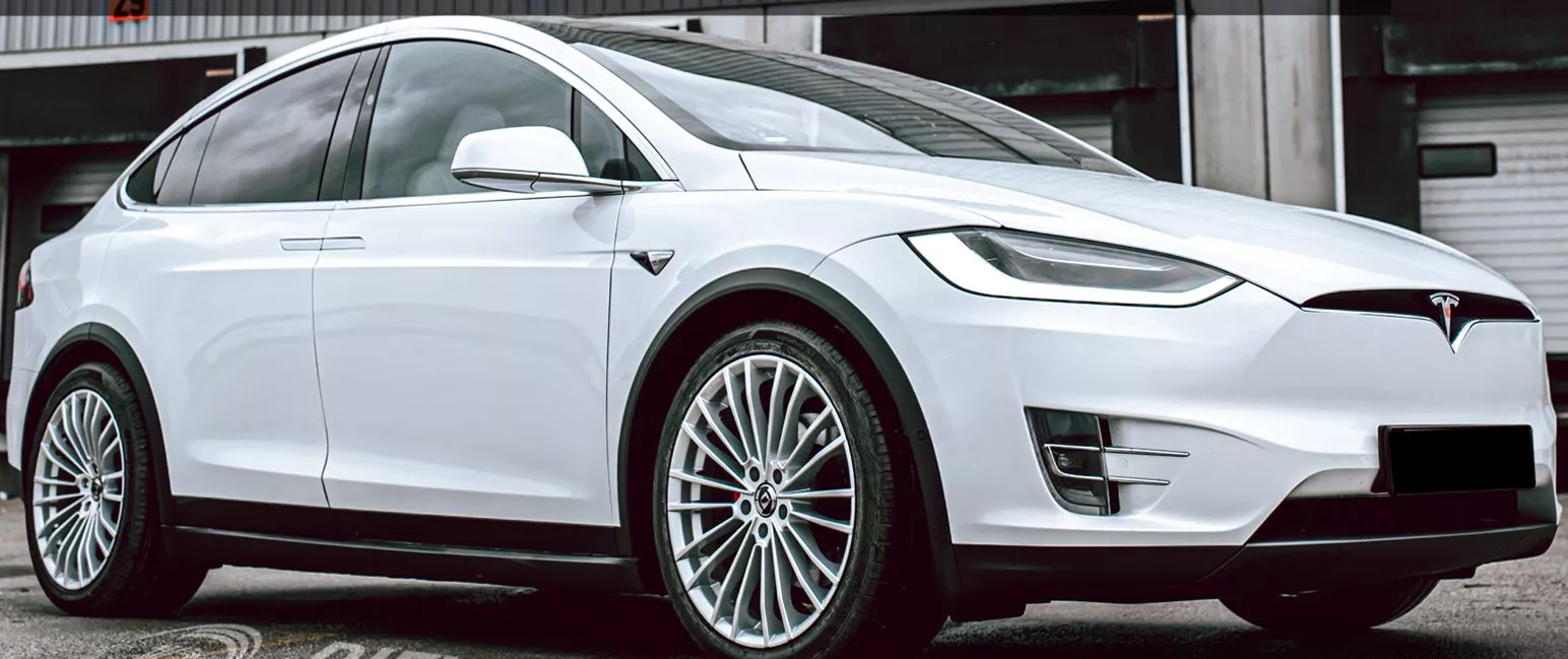 Tesla – Model X – Weiß – DIEWE – Presto – Silber – 21 Zoll
