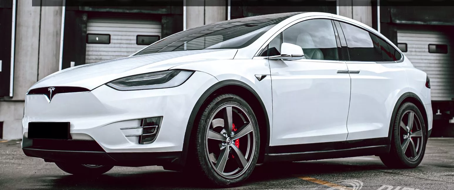 Tesla – Model X – Weiß – DIEWE – Trina – Grau – 21 Zoll